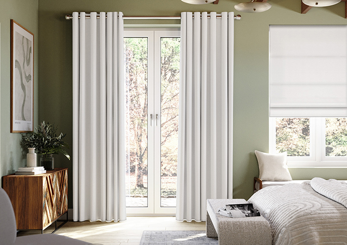 Hampshire (Blackout) Eyelet, Platinum - Ready Made Curtains - Image 3